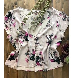 BB Dakota Lavender Floral Crop Top